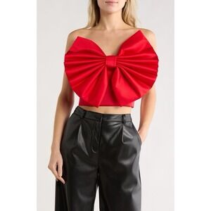 Alice + Olivia Sibella Strapless Top Women's Size 12 Be The Gift Shirt! NWT